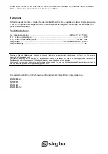 Preview for 9 page of Skytec 160.375-II Instruction Manual