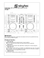 Preview for 2 page of Skytec STX-95 User Manual