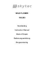 Preview for 1 page of Skytec WILD FLOWER 150.283 Instruction Manual