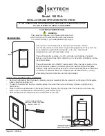 Skytech 1001D-A Installation And Operation Instructions For предпросмотр