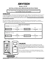 Предварительный просмотр 1 страницы Skytech 5310P Installation And Operation Instructions Manual