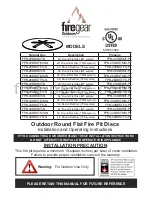 Preview for 1 page of Skytech Firegear Outdoors FPB-20DBSMT-N Installation And Operating Instructions Manual