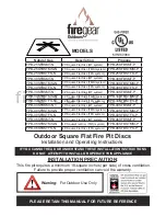 Preview for 1 page of Skytech Firegear Outdoors FPB-25SFBSMT-N Installation And Operating Instructions Manual