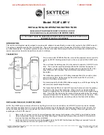 Предварительный просмотр 1 страницы Skytech RCAF-LMF-V Installation And Operating Instructions