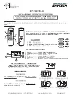 Skytech SKY-1001-TH-H Installation And Operating Insctructions предпросмотр