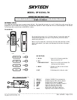 Предварительный просмотр 1 страницы Skytech SP1001H/L-TH Operating Instructions Manual