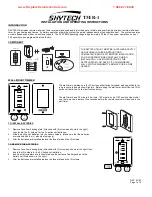 Предварительный просмотр 1 страницы Skytech TM/R-1 Installation And Operating Instructions