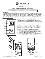 Skytech TS/R-2A Installation And Operating Instructions Manual предпросмотр