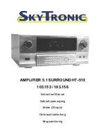 Предварительный просмотр 1 страницы SKYTRONIC 103.153 Instruction Manual