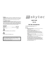 Предварительный просмотр 1 страницы SKYTRONIC 153.320 Instruction Manual