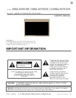 Предварительный просмотр 5 страницы Skyvue C-NXG-4270-DS Owner'S Manual