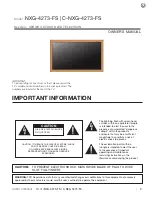 Предварительный просмотр 5 страницы Skyvue C-NXG-4273-FS Owner'S Manual