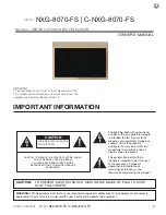 Preview for 5 page of Skyvue C-NXG-8070-FS Owner'S Manual