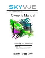 Preview for 1 page of Skyvue C-OBX-49150-UHB Owner'S Manual