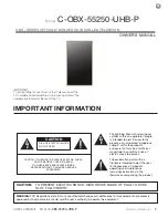 Preview for 5 page of Skyvue C-OBX-55250-UHB-P Owner'S Manual