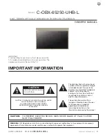 Preview for 5 page of Skyvue C-OBX-65250-UHB-L Owner'S Manual