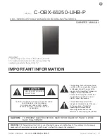 Предварительный просмотр 5 страницы Skyvue C-OBX-65250-UHB-P Owner'S Manual