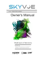 Preview for 1 page of Skyvue OBX-55250-UHB-P Owner'S Manual