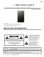 Preview for 5 page of Skyvue OBX-55250-UHB-P Owner'S Manual