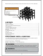 Предварительный просмотр 2 страницы Skywalker sjg200 Assembly Installation, Care Maintenance And User Instructions Manual