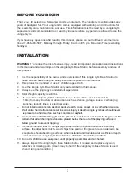 Preview for 3 page of Skywalker sjg200 Assembly Installation, Care Maintenance And User Instructions Manual