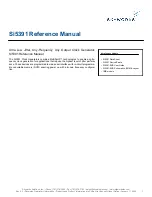 Skyworks Si5391 Reference Manual предпросмотр