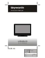 Skyworth LCD-22L19 Instruction Manual preview