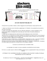 Предварительный просмотр 12 страницы Slackers Ninja Ladder Manual