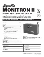 Preview for 1 page of Slant/Fin EH-M2 Operation And Installation Instructions Manual