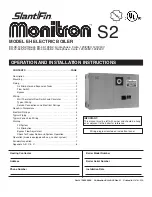 Slant/Fin Monitron EH S2 Series Operation And Installation Instructions Manual preview