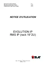 SLAT EVOLUTION IP Operating Instructions Manual предпросмотр