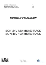 SLAT SON 24V 12A MS150 RACK Operating Instructions Manual предпросмотр