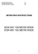 Предварительный просмотр 19 страницы SLAT SON 24V 12A MS150 RACK Operating Instructions Manual