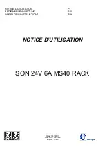 SLAT SON 24V 6A MS40 RACK Operating Instructions Manual preview