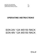 Preview for 25 page of SLAT SON MS150 Operating Instructions Manual