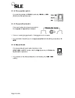 Preview for 36 page of SLE 2000 User Manual