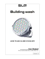 Предварительный просмотр 1 страницы SLE AEDI WASH GLOBUS 90 RGBW User Manual