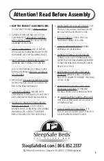 Preview for 3 page of SleepSafe Beds SleepSafe Assembly Manual