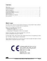 Preview for 2 page of SLEIPNER MOTOR AS RC-11E Installation & User Manual