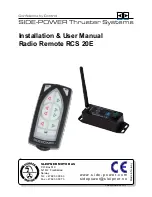 SLEIPNER MOTOR AS RCS 20E Installation & User Manual preview