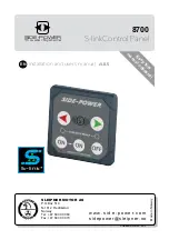 SLEIPNER MOTOR AS SIDE-POWER S-linkControl Panel 8700 Installation And User Manual preview