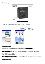 Предварительный просмотр 3 страницы SleuthGear iTrail GPS Logger Quick Start Manual