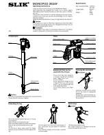 SLIK Monopod 350AF Operating Instructions preview