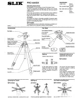 Предварительный просмотр 1 страницы SLIK PRO 400DX Operating Instructions