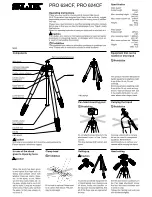 Preview for 1 page of SLIK Pro 634CF Operating Instructions