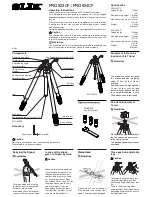 SLIK PRO 924CF Operating Instructions предпросмотр