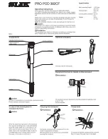 SLIK Pro Pod 382CF Operating Instructions предпросмотр