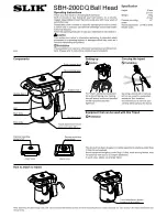 SLIK SBH-200DQ Operating Instructions предпросмотр