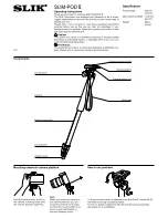 SLIK Slim-Pod II Operating Instructions предпросмотр