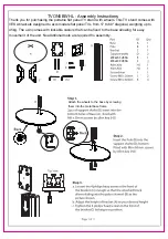 SlimLine TVON5BWHL Assembly Instructions preview